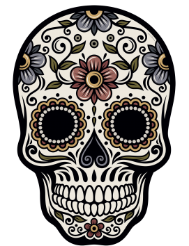 Lot de 6 sous-verres - Calavera